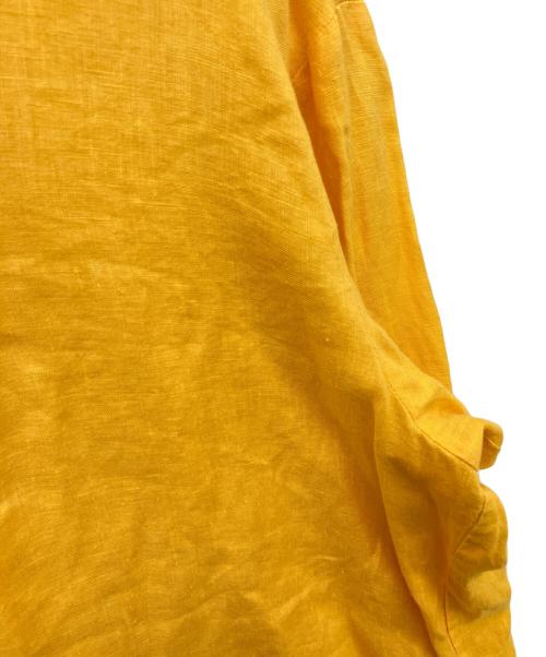 nagonstans（ナゴンスタンス）nagonstans (ナゴンスタンス) リネンスタンドカラーシャツ イエロー サイズ:38の古着・服飾アイテム