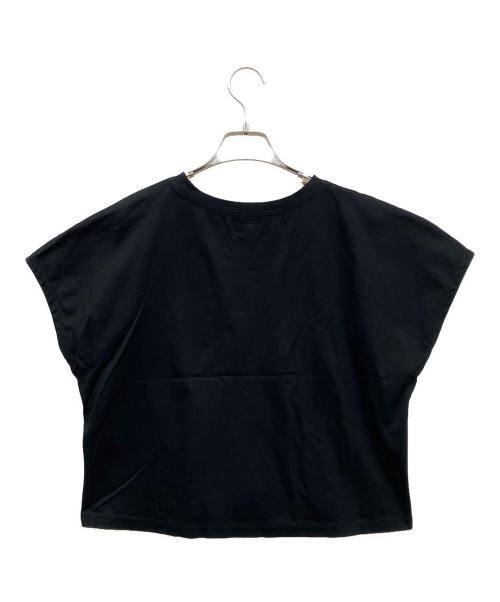 BLUE LABEL CRESTBRIDGE（ブルーレーベルクレストブリッジ）BLUE LABEL CRESTBRIDGE (ブルーレーベルクレストブリッジ) カットワーク刺繍Tシャツ ブラック サイズ:38の古着・服飾アイテム