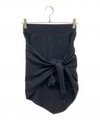 LEINWANDEラインヴァンド）の古着「Scarf Knit Shorts」｜ブラック