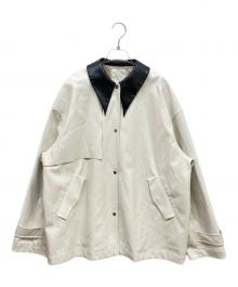 CITYSHOP（シティショップ）の古着「BONDING LEATHER JACKET」｜ホワイト