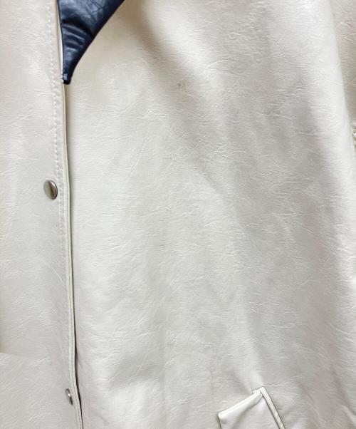 CITYSHOP（シティショップ）CITYSHOP (シティショップ) BONDING LEATHER JACKET ホワイト サイズ:Fの古着・服飾アイテム