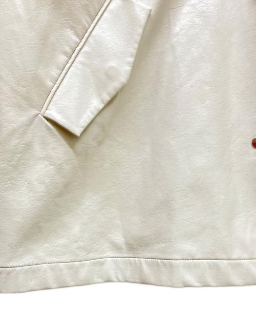CITYSHOP（シティショップ）CITYSHOP (シティショップ) BONDING LEATHER JACKET ホワイト サイズ:Fの古着・服飾アイテム