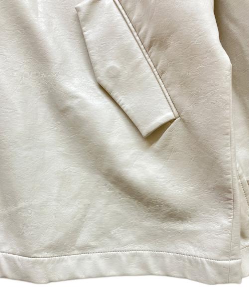 CITYSHOP（シティショップ）CITYSHOP (シティショップ) BONDING LEATHER JACKET ホワイト サイズ:Fの古着・服飾アイテム