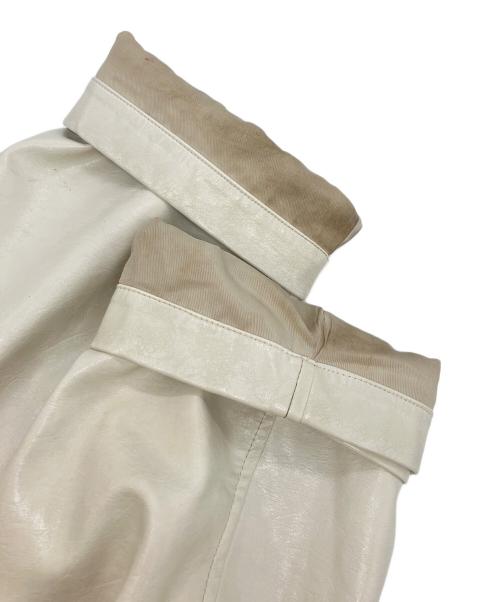 CITYSHOP（シティショップ）CITYSHOP (シティショップ) BONDING LEATHER JACKET ホワイト サイズ:Fの古着・服飾アイテム
