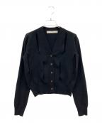 LEINWANDEラインヴァンド）の古着「Ribbon Tie Cardigan」｜ブラック