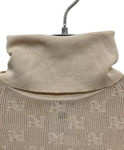 HAENGNAE（ヘンネ）HAENGNAE (ヘンネ) KISHIMEN LOGO KNIT LEOTARD ベージュ サイズ:freeの古着・服飾アイテム