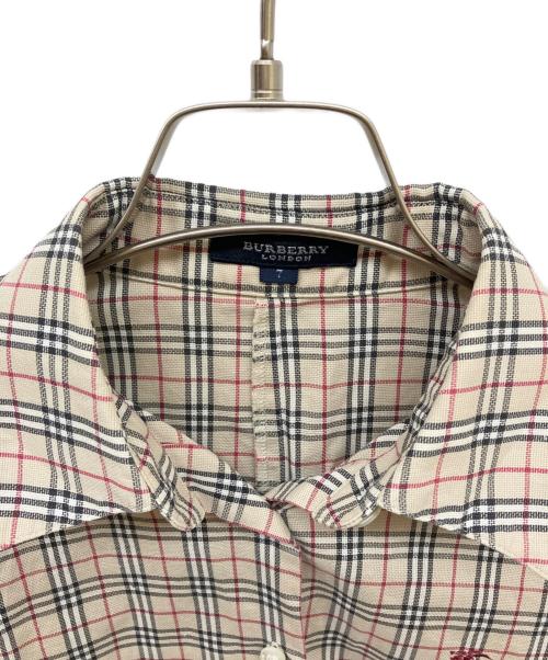 BURBERRY LONDON（バーバリーロンドン）BURBERRY LONDON (バーバリーロンドン) チェックシャツ ベージュ サイズ:7の古着・服飾アイテム