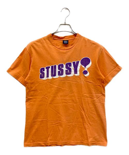stussy（ステューシー）stussy (ステューシー) 90sロゴプリントTシャツ オレンジ サイズ:MEDIUMの古着・服飾アイテム
