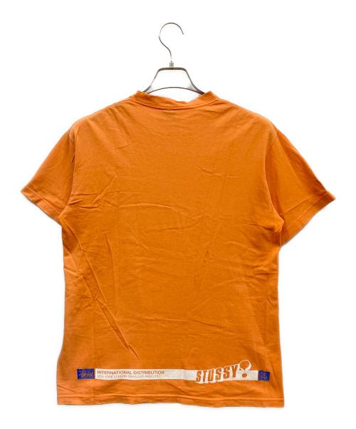 stussy（ステューシー）stussy (ステューシー) 90sロゴプリントTシャツ オレンジ サイズ:MEDIUMの古着・服飾アイテム