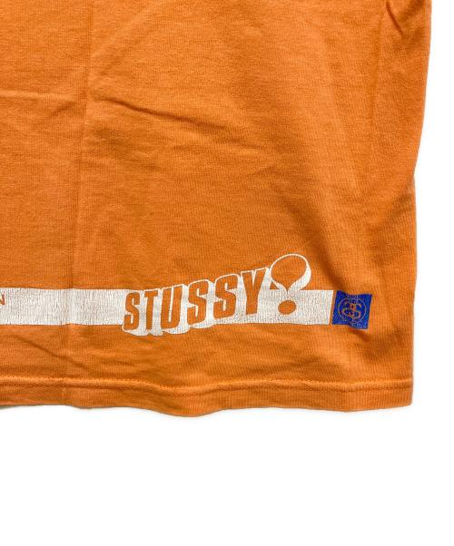stussy（ステューシー）stussy (ステューシー) 90sロゴプリントTシャツ オレンジ サイズ:MEDIUMの古着・服飾アイテム