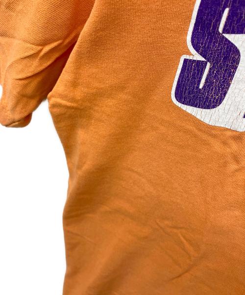 stussy（ステューシー）stussy (ステューシー) 90sロゴプリントTシャツ オレンジ サイズ:MEDIUMの古着・服飾アイテム