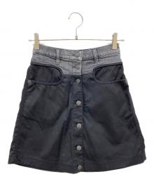DIESEL（ディーゼル）の古着「O-LIA 切替スカート」｜ブラック