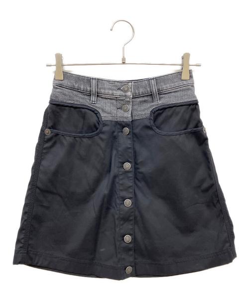 DIESEL（ディーゼル）DIESEL (ディーゼル) O-LIA 切替スカート ブラック サイズ:24の古着・服飾アイテム