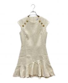 Sandro（サンドロ）の古着「Short Tweed Dress」｜ホワイト