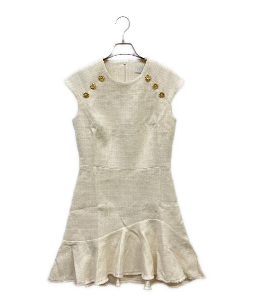 Sandro（サンドロ）Sandro (サンドロ) Short Tweed Dress ホワイト サイズ:36 未使用品の古着・服飾アイテム