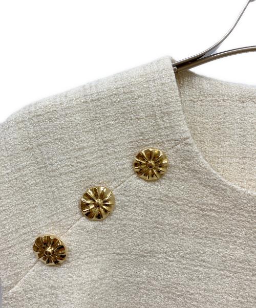Sandro（サンドロ）Sandro (サンドロ) Short Tweed Dress ホワイト サイズ:36 未使用品の古着・服飾アイテム