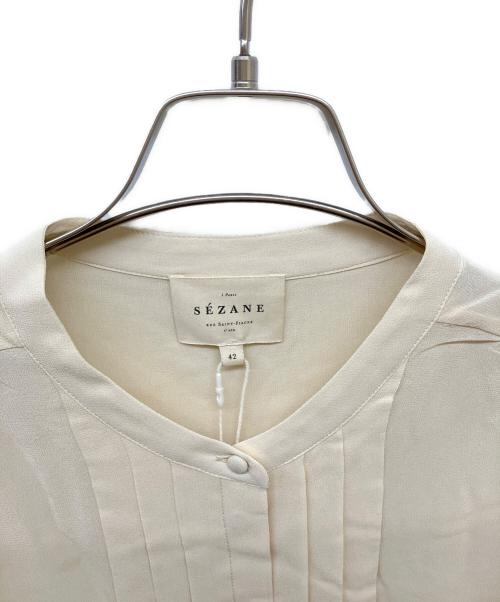 SEZANE（セザンヌ）SEZANE (セザンヌ) シルクブラウス アイボリー サイズ:42 未使用品の古着・服飾アイテム