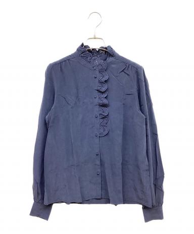 中古・古着通販】SEZANE (セザンヌ) CHLOシルクフリルシャツブラウス