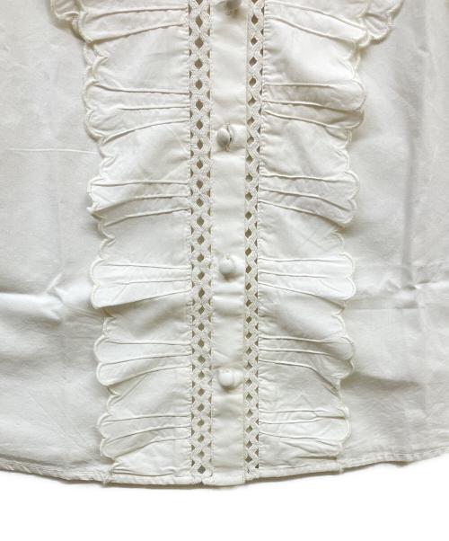 SEZANE（セザンヌ）SEZANE (セザンヌ) フリルブラウス ホワイト サイズ:34 未使用品の古着・服飾アイテム