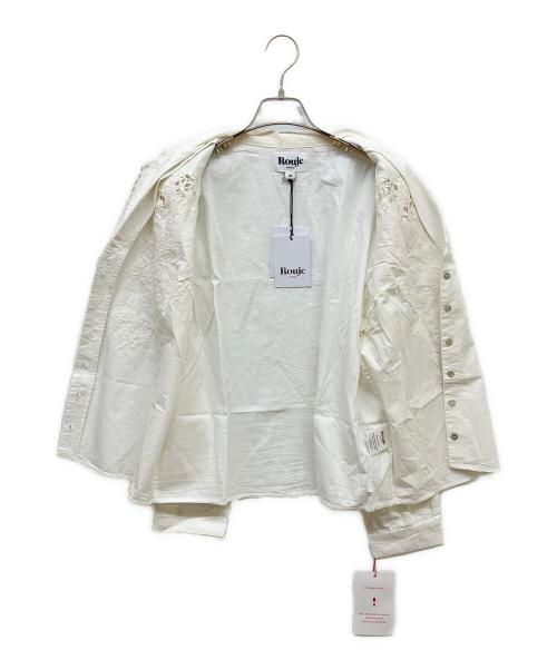rouje paris（ルージュ）rouje paris (ルージュ) 刺繍ブラウス ホワイト サイズ:38 未使用品の古着・服飾アイテム