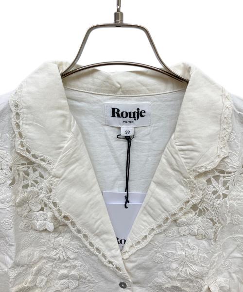 rouje paris（ルージュ）rouje paris (ルージュ) 刺繍ブラウス ホワイト サイズ:38 未使用品の古着・服飾アイテム