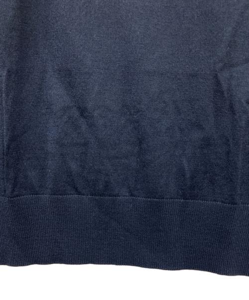 Sandro（サンドロ）Sandro (サンドロ) Sweater With Broderie Anglaise At Collar ホワイト×ネイビー サイズ:3 未使用品の古着・服飾アイテム