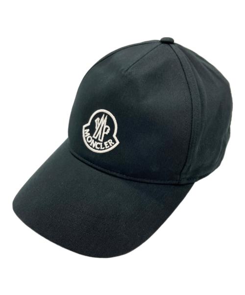 MONCLER（モンクレール）MONCLER (モンクレール) ロゴ刺繍入りコットン ベースボールキャップ ブラック サイズ:UNIの古着・服飾アイテム