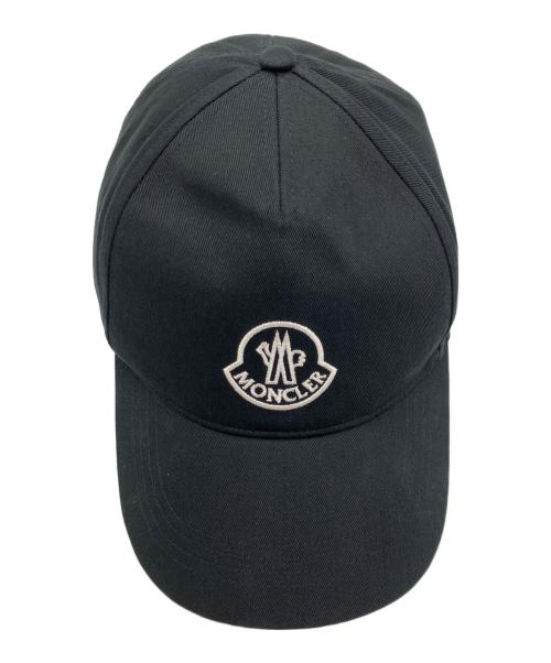 MONCLER（モンクレール）MONCLER (モンクレール) ロゴ刺繍入りコットン ベースボールキャップ ブラック サイズ:UNIの古着・服飾アイテム
