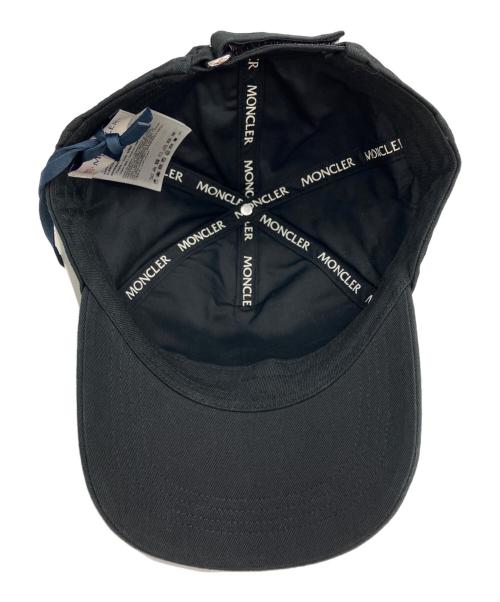 MONCLER（モンクレール）MONCLER (モンクレール) ロゴ刺繍入りコットン ベースボールキャップ ブラック サイズ:UNIの古着・服飾アイテム