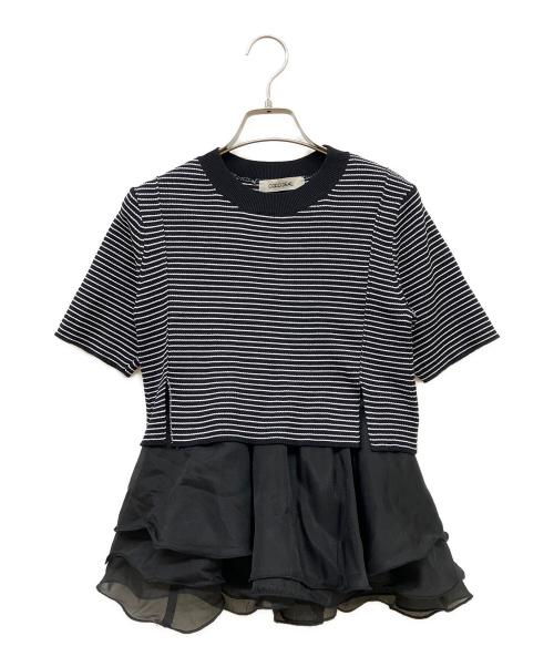 COCODEAL（ココディール）COCODEAL (ココディール) ペプラムブラウスセットニット ブラック サイズ:2の古着・服飾アイテム