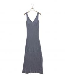 ALEXIA STAM（アリシアスタン）の古着「Rib Knit Flare Dress」｜グレー
