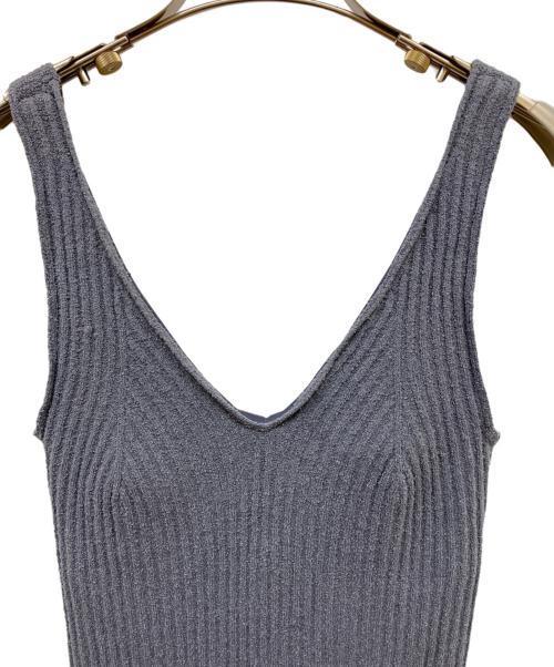 ALEXIA STAM（アリシアスタン）ALEXIA STAM (アリシアスタン) Rib Knit Flare Dress グレー サイズ:S 未使用品の古着・服飾アイテム