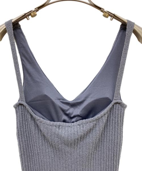 ALEXIA STAM（アリシアスタン）ALEXIA STAM (アリシアスタン) Rib Knit Flare Dress グレー サイズ:S 未使用品の古着・服飾アイテム