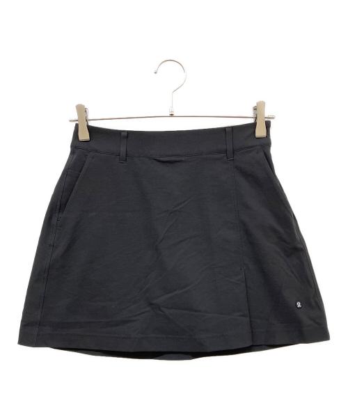 LULULEMON（ルルレモン）LULULEMON (ルルレモン) ストレッチツイル フロントプリーツゴルフスカート ブラック サイズ:25 未使用品の古着・服飾アイテム