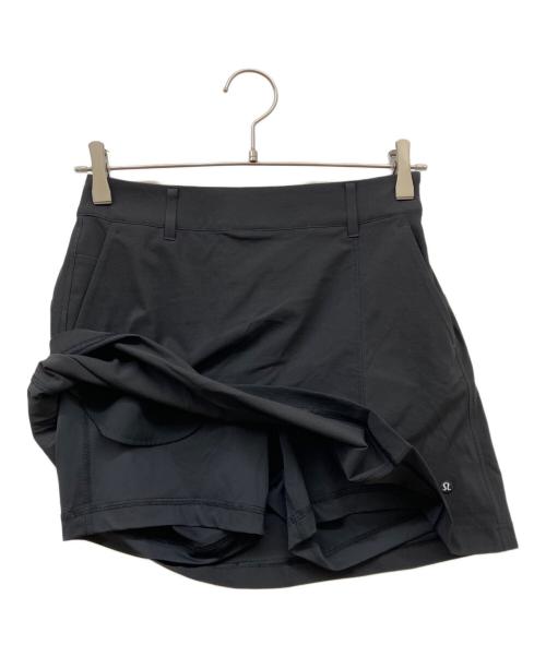 LULULEMON（ルルレモン）LULULEMON (ルルレモン) ストレッチツイル フロントプリーツゴルフスカート ブラック サイズ:25 未使用品の古着・服飾アイテム