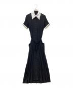 HVNヘイチヴィーエヌ）の古着「Ava Short Sleeve Jersey Dress」｜ブラック