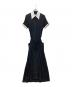 HVN（ヘイチヴィーエヌ）の古着「Ava Short Sleeve Jersey Dress」｜ブラック