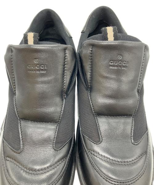 GUCCI（グッチ）GUCCI (グッチ) レザースリッポン ブラック サイズ:35 1/2の古着・服飾アイテム