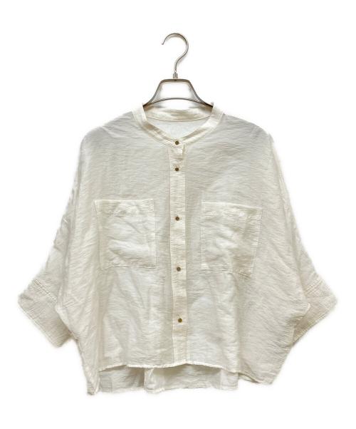 SHIPS（シップス）SHIPS (シップス) シルク混 シアー 羽織 シャツ ホワイト サイズ:freeの古着・服飾アイテム