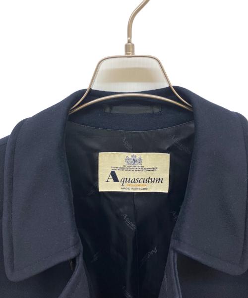 Aquascutum（アクアスキュータム）Aquascutum (アクアスキュータム) カシミヤ混コート ネイビー サイズ:-の古着・服飾アイテム