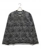 COMME des GARCONS HOMME PLUSコムデギャルソンオムプリュス）の古着「ボーダーカットソー」｜ブラック