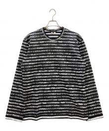COMME des GARCONS HOMME PLUS（コムデギャルソンオムプリュス）の古着「ボーダーカットソー」｜ブラック