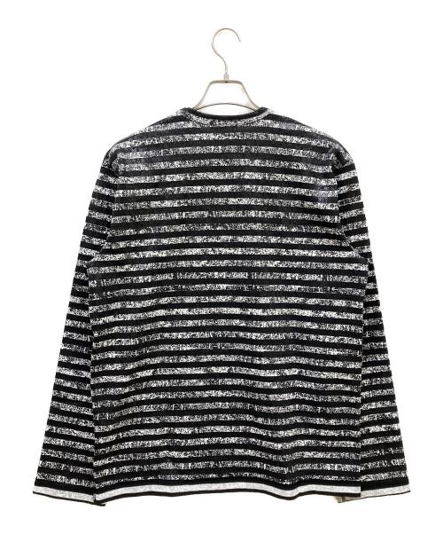 COMME des GARCONS HOMME PLUS（コムデギャルソンオムプリュス）COMME des GARCONS HOMME PLUS (コムデギャルソンオムプリュス) ボーダーカットソー ブラック サイズ:Lの古着・服飾アイテム