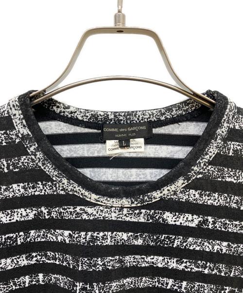 COMME des GARCONS HOMME PLUS（コムデギャルソンオムプリュス）COMME des GARCONS HOMME PLUS (コムデギャルソンオムプリュス) ボーダーカットソー ブラック サイズ:Lの古着・服飾アイテム