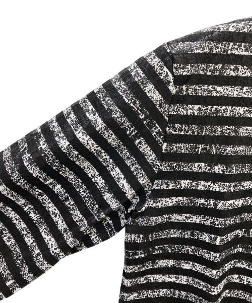 COMME des GARCONS HOMME PLUS（コムデギャルソンオムプリュス）COMME des GARCONS HOMME PLUS (コムデギャルソンオムプリュス) ボーダーカットソー ブラック サイズ:Lの古着・服飾アイテム