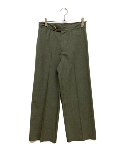 TAO COMME des GARCONS（タオ コムデギャルソン）TAO COMME des GARCONS (タオ コムデギャルソン) ウール混スラックス オリーブ サイズ:Sの古着・服飾アイテム