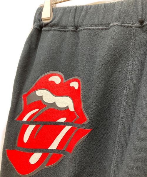COMME des GARCONS HOMME PLUS（コムデギャルソンオムプリュス）COMME des GARCONS HOMME PLUS (コムデギャルソンオムプリュス) ROLLING STONES (ローリングストーンズ) スウェットパンツ ブラック サイズ:SIZE Sの古着・服飾アイテム