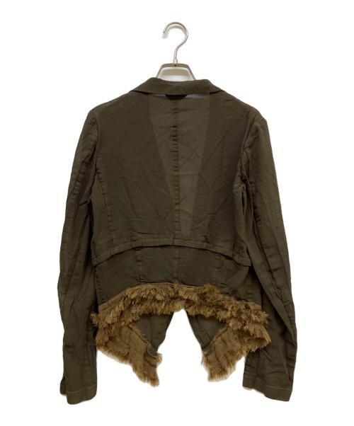 ROBE DE CHAMBRE COMME DES GARCONS（ローブドシャンブル コムデギャルソン）ROBE DE CHAMBRE COMME DES GARCONS (ローブドシャンブル コムデギャルソン) フリンジジャケット オリーブ サイズ:SIZE Mの古着・服飾アイテム