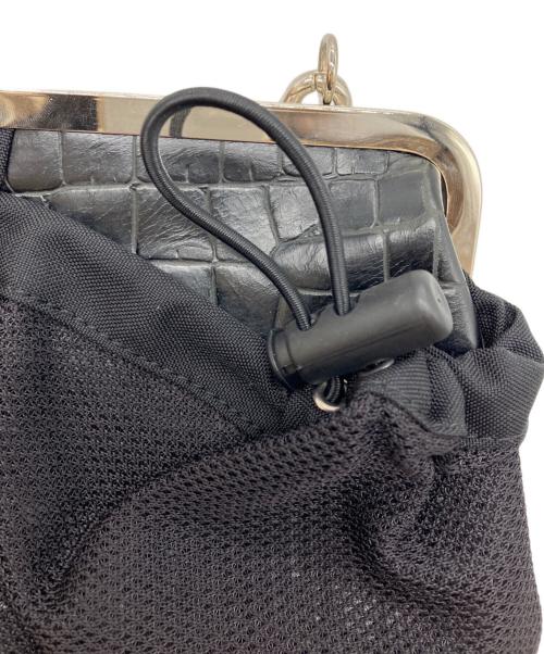 JUNYA WATANABE COMME des GARCONS（(ジュンヤワタナベ コムデギャルソン）JUNYA WATANABE COMME des GARCONS ((ジュンヤワタナベ コムデギャルソン) クロコ型押しがま口ショルダーバッグ ブラックの古着・服飾アイテム