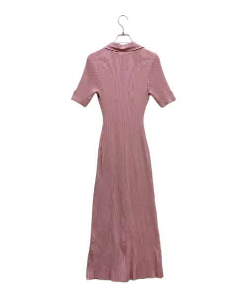 Snidel（スナイデル）Snidel (スナイデル) フロントボタンニットワンピース ピンク サイズ:ONEの古着・服飾アイテム